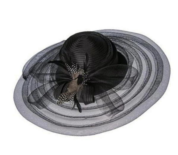 Something Special Animal print organza satin braid hat w satin & organ