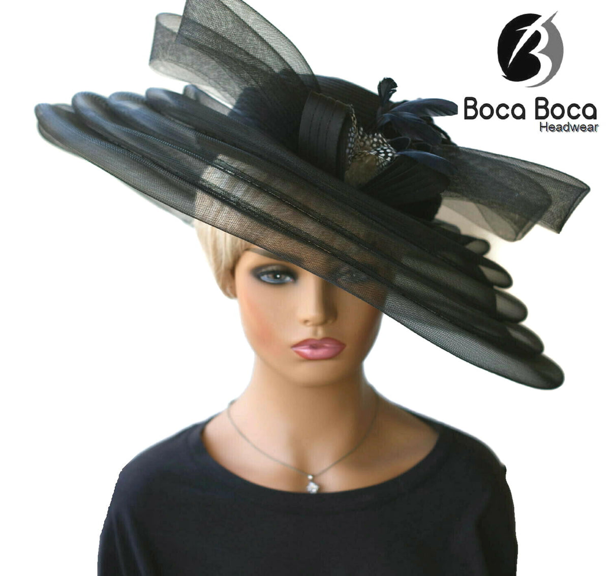 Something Special Animal print organza satin braid hat w satin & organ